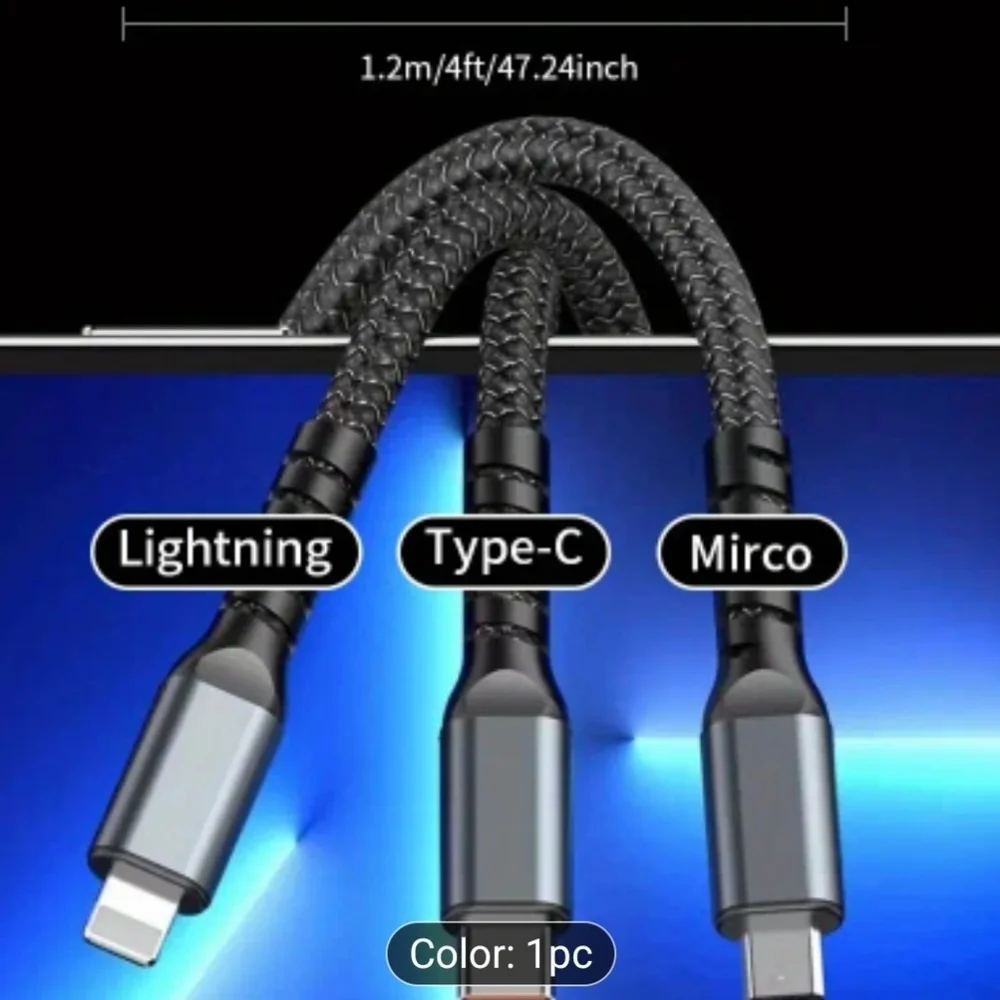 Braided Black Charging Cable